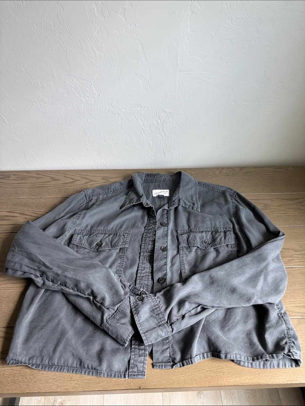 Gray Utility Button-Up Shirt
